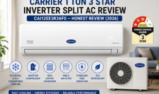 Carrier 1 Ton 3 Star Inverter Split AC Review (2026): CAI12EE3R36F0 Honest Review – Is It Worth Buying?
