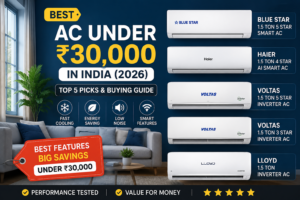 Read more about the article Best AC Under 30000 in India (2026) – Top 5 Budget Inverter AC Reviews