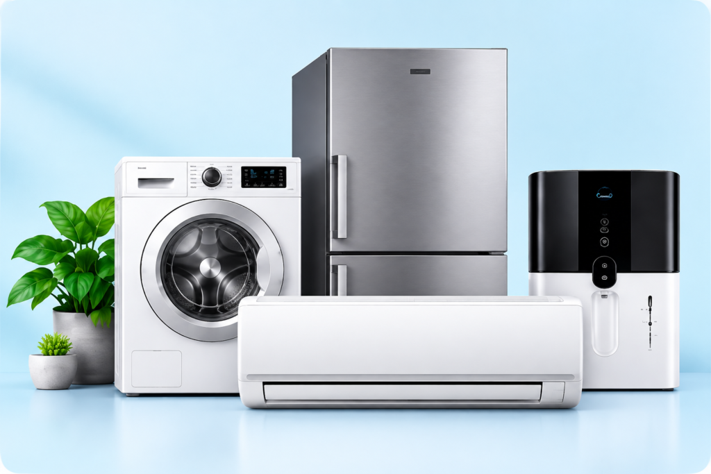 Home appliances including air conditioner, air fryer, mixer grinder and vacuum cleaner